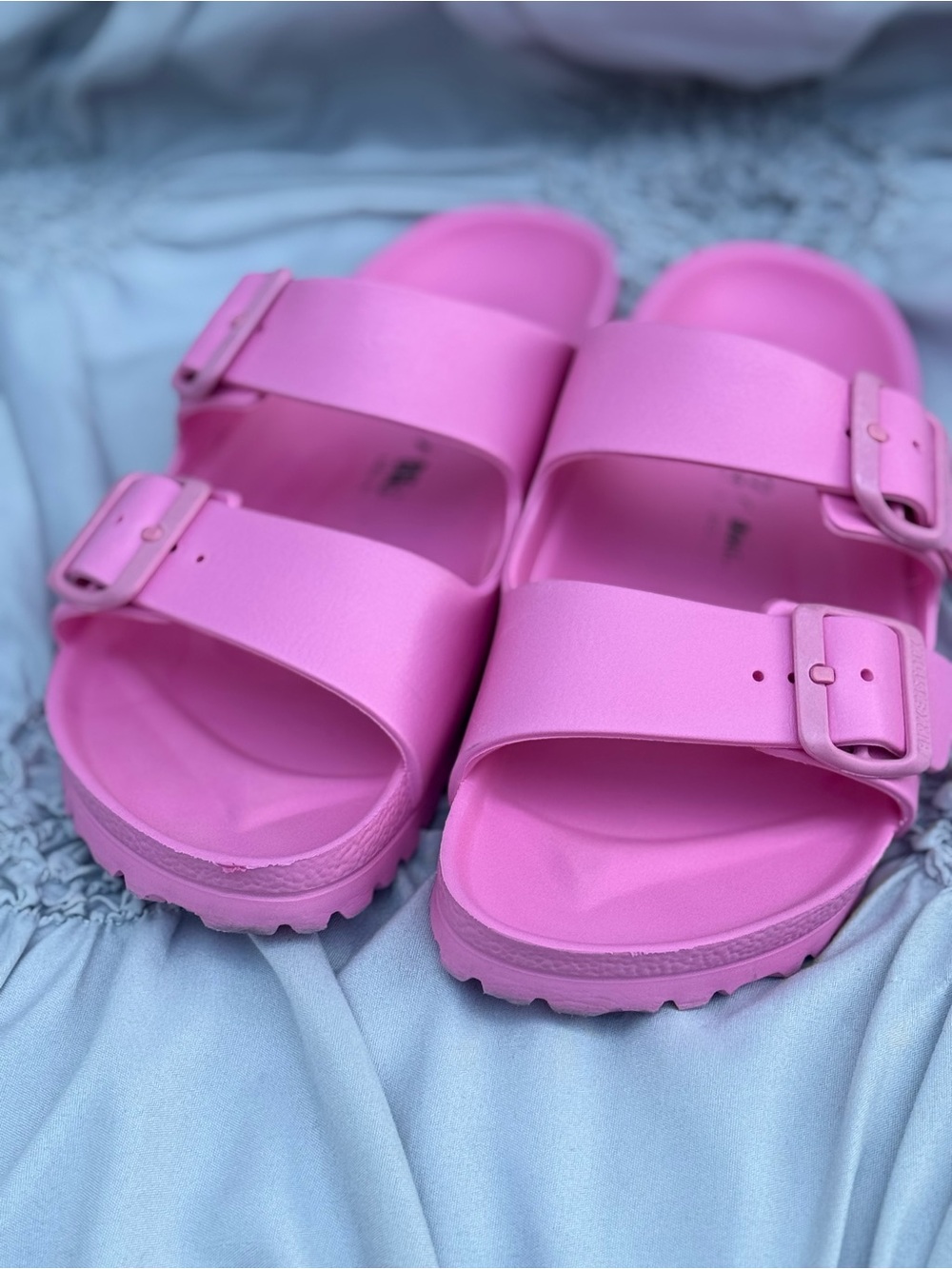 Birkenstock Pink Double Buckle EVA Slides